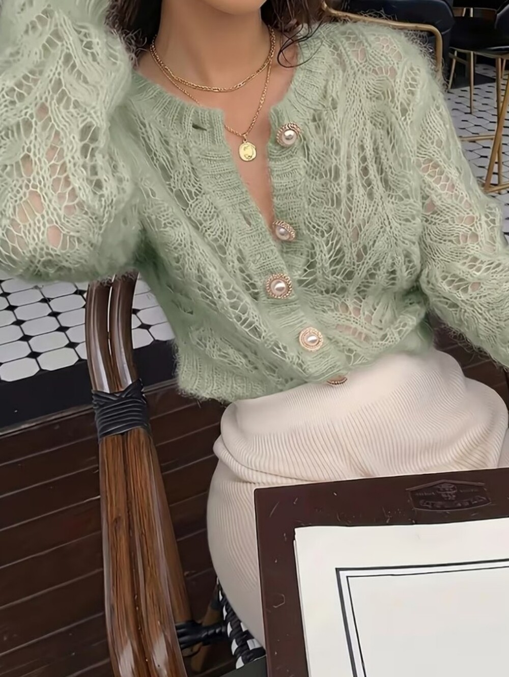 Women'S Cardigan Single Breasted Fashionable Commuting Loose Soft Comfortable Se
